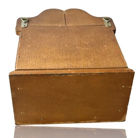 Vintage Solid Wood Recipe Box & Washboard Strawberry Motif Rustic Kitchen Decor - Picture 5 of 11